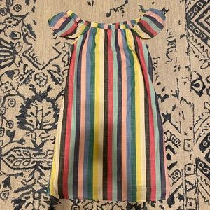 JCrew Striped Flutter Sleeve Dress
